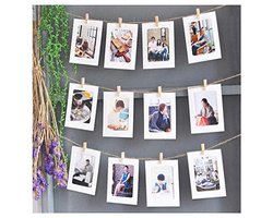 Wandfotolijst met Touw en Wasknijpers – Multifunctionele Wanddecoratie voor Foto's en Herinneringen