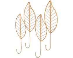 Wandgarderobe met haken - Kapstok rotan - Opruimen en ophangen - Rotan en metaal - 61 x 58 cm