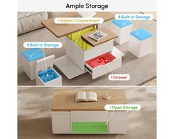 Wandgarderobe Metaal Wit 58 x 32,5 cm – Minimalistische Wandkapstok met 10 Haken – Moderne Design Kapstok voor Hal & Slaapkamer – Pauwhome