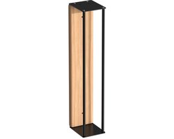 Wandgemonteerde handdoekhouder - handdoekrek - Houten paneelorganizer - Badkamerhanddoekhouder - Zwembadorganizer - Universele handdoekhouder - Koolstofstaal - Zwart