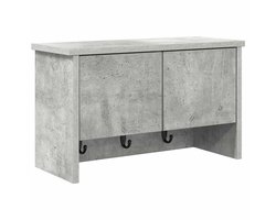 Wandgemonteerde kapstok | Wandplank met plank Beton Grijs 50 x 20 x 30 cm