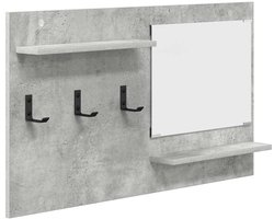 Wandgemonteerde kapstok | Wandplank met plank Beton Grijs 90 x 10 x 50 cm