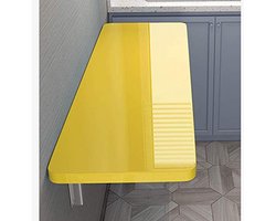 Wandgemonteerde zwevende klaptafel - Compacte houten eettafel en bureau voor kleine ruimtes