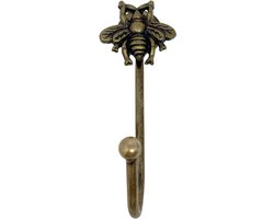 Wandhaken Dieren - Kapstok Haak - Decoratieve Ophanging - Handgemaakt Design - 13 cm Hoog - Antiek Brons