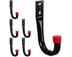 wandhaken gereedschap - set van 6 - tuingereedschap haken - staal - tot 18 kg - muurhaken