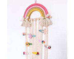 Wandhanger Regenboog Lalieloe - Regenboog Macrame - Decoratie Kinderkamer - Decoratie Kinderkamer Meisje - Baby Kamer Accessoires Meisje - Gratis verzending