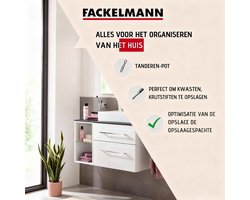 Wandhouder voor tandenborstels grijs chroom Fackelmann Mare