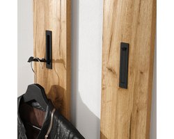 Wandkapstok Amika 3 haken - eikdecor - Germania - Hal & berging - Bruin - Melamine; Spaanplaat - Hal & berging - Op voorraad