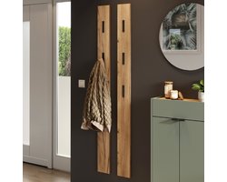 Wandkapstok Amika 3 haken - eikdecor - Germania - Kapstokken - Bruin - Melamine; Spaanplaat