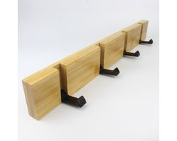 Wandkapstok Erik - 4 Haaks | Jashaak | Wandhaak | kapstok haken | Kapstokhaak | Hookz