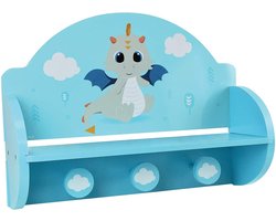 Wandkapstok Fun House Blauw Hout MDF (33 x 46 x 15 cm)