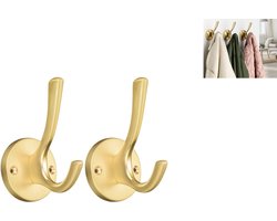 Wandkapstok – Haak- Haakjes – Wandhaak – Haakje – Wandhaak- Haak zwart – Wandhaak zwart – gouden - Voor het ophangen van jassen, sjaals, handtassen, enz
