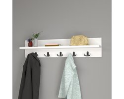Wandkapstok Hammarö met plank 80x11x18 cm wit