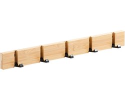 Wandkapstok met 5 Haken-Wand gemonteerde Kapstok-Kleren Opknoping Haken-Functionele Kapstok-50CM