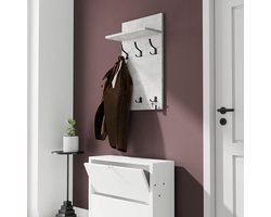 Wandkapstok met haken - ruimtebesparende kledinghanger in verschillende kleuren en maten