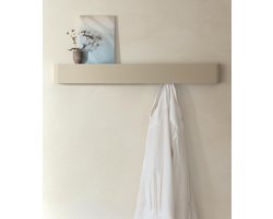 Wandkapstok met Verborgen Haken en Plank Industrieel Ontwerp