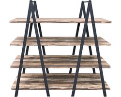 Wandkast boekenkast Stoer -  industrieel design metaal - 140  x 146 cm