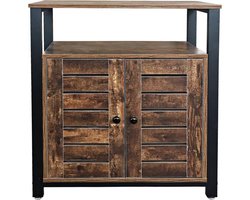 Wandkast dressoir industrieel vintage Stoer design - boekenkast opbergkast metaal hout
