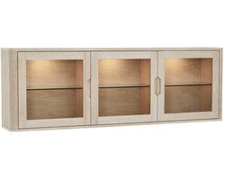 Wandkast Hangend Eiken - Naturel - 180x34x60cm - Wandkast Nyborg