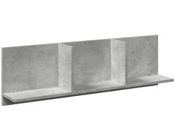 Wandkast | Hangkast | Muurkast | Opbergkast 100x16,5x30 cm bewerkt hout betongrijs