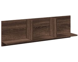 Wandkast | Hangkast | Muurkast | Opbergkast 100x16,5x30 cm bewerkt hout bruin eikenkleur