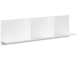 Wandkast | Hangkast | Muurkast | Opbergkast 100x16,5x30 cm bewerkt hout wit