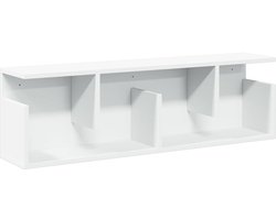 Wandkast | Hangkast | Muurkast | Opbergkast 100x20x30 cm bewerkt hout wit