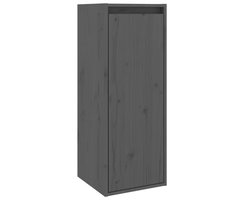 Wandkast | Hangkast | Muurkast | Opbergkast 30x30x80 cm massief grenenhout grijs