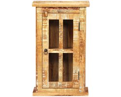 Wandkast | Hangkast | Muurkast | Opbergkast 44x21x72 cm massief gerecycled hout