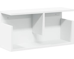 Wandkast | Hangkast | Muurkast | Opbergkast 60x20x30 cm bewerkt hout wit