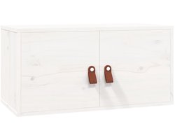 Wandkast | Hangkast | Muurkast | Opbergkast 60x30x30 cm massief grenenhout wit