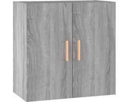 Wandkast | Hangkast | Muurkast | Opbergkast 60x30x60 cm bewerkt hout grijs sonoma eikenkleurig
