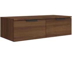 Wandkast | Hangkast | Muurkast | Opbergkast 68x30x20 cm bewerkt hout bruin eikenkleur