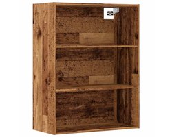 Wandkast | Hangkast | Muurkast | Opbergkast 69,5x32,5x90 cm oud houtkleurig