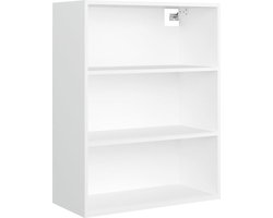 Wandkast | Hangkast | Muurkast | Opbergkast 69,5x32,5x90 cm wit
