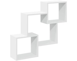 Wandkast | Hangkast | Muurkast | Opbergkast 78x18x71 cm bewerkt hout wit
