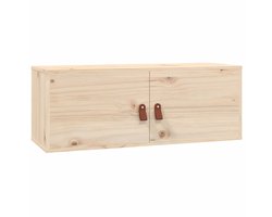 Wandkast | Hangkast | Muurkast | Opbergkast 80x30x30 cm massief grenenhout