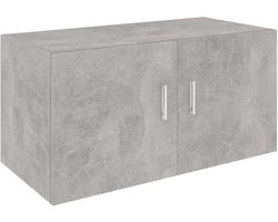 Wandkast | Hangkast | Muurkast | Opbergkast 80x39x40 cm bewerkt hout betongrijs