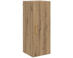 Wandkast | Hangkast | Muurkast | Opbergkast Artisan Eiken 34,5 x 34 x 90 cm Bewerkt hout