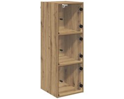Wandkast | Hangkast | Muurkast | Opbergkast Artisan Eiken 35 x 37 x 102 cm Bewerkt hout