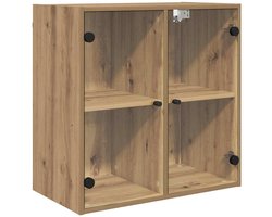 Wandkast | Hangkast | Muurkast | Opbergkast Artisan Eiken 68 x 37 x 68,5 cm Bewerkt hout