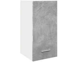 Wandkast | Hangkast | Muurkast | Opbergkast Lyon 30x31x60 cm bewerkt hout betongrijs