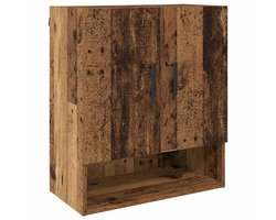 Wandkast | Hangkast | Muurkast | Opbergkast Wandgemonteerd Oud hout 60 x 31 x 70 cm Bewerkt hout