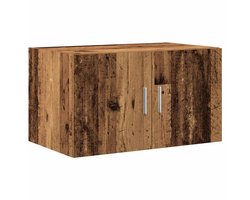 Wandkast | Hangkast | Muurkast | Opbergkast Wandgemonteerd Oud hout 70 x 42.5 x 40 cm Bewerkt hout