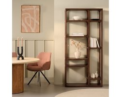 Wandkast Marvy – Open Kast Donkerbruin Acaciahout