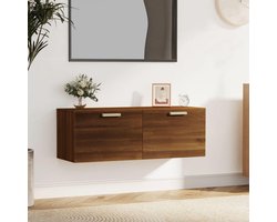 Wandkast met Laden - Hangende Kast Opbergkast - Ruimte Besparen - 2 Laden - 100 x 365 x 35 cm