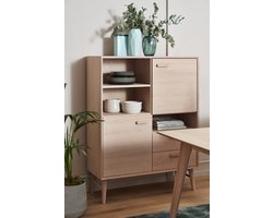 Wandkast Naturel Eiken - 100x40x130cm - Wandkast Porto