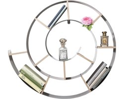 Wandkast Snail - cd-rek voor 150 cd's - Zilver - Kare Design