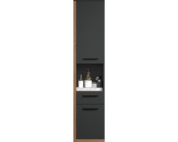 Wandkast Synnax | 35 x 31 x 157 cm | Anthracite Oak