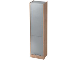 Wandkast - Walnoot/Zilver - 50 x 40 x 200,4 cm - Signa R50 CE